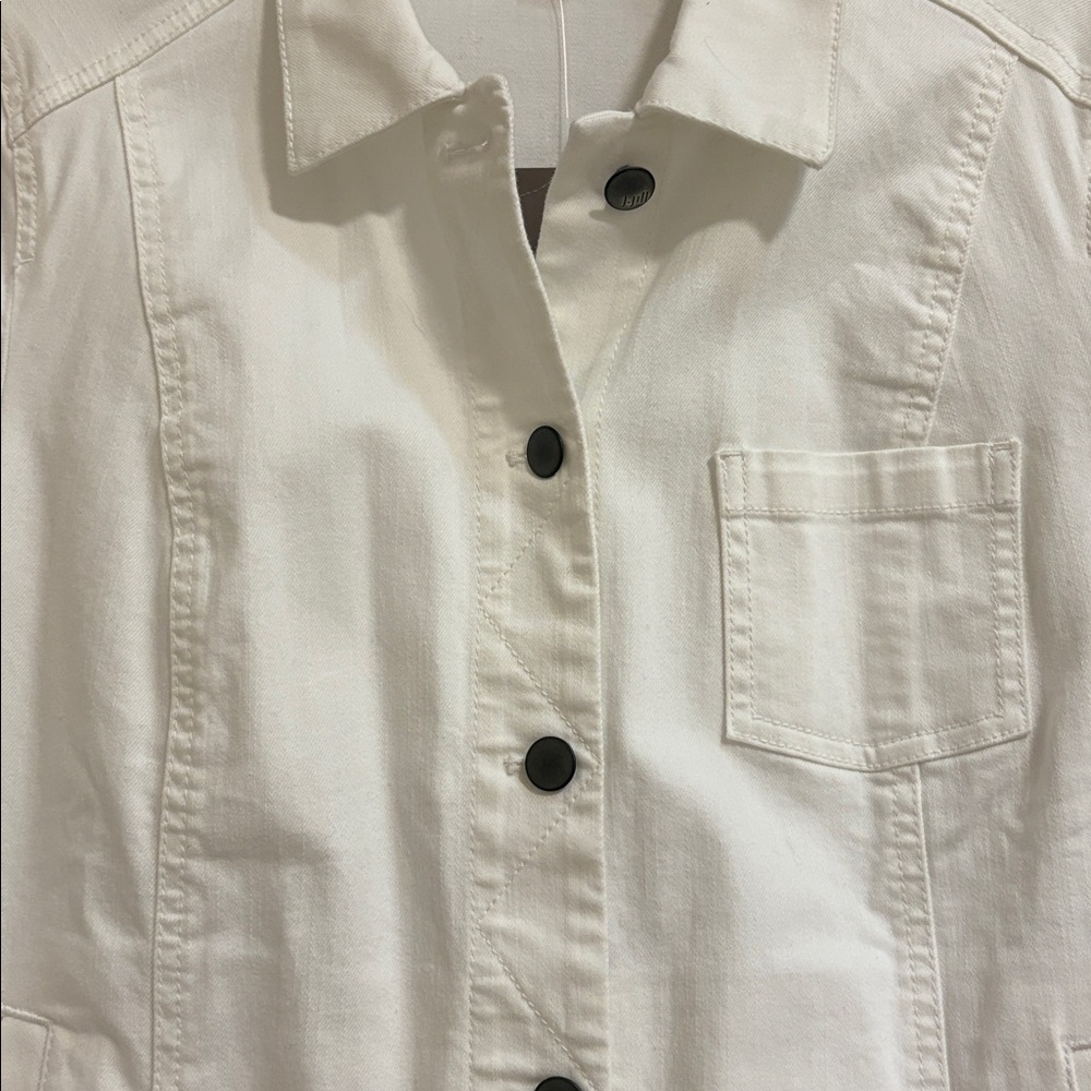 Brand new with tags JJill White Denim Jacket - Picture 2 of 3